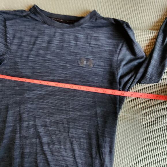 UA Threadborne Men's Small Long Sleeve Shirt Blue Lightweight - Picture 3 of 6